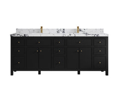 Sonoma 84 in W x 22 in D Free Standing Reeded Double Sink Bathroom Vanity - photo 43