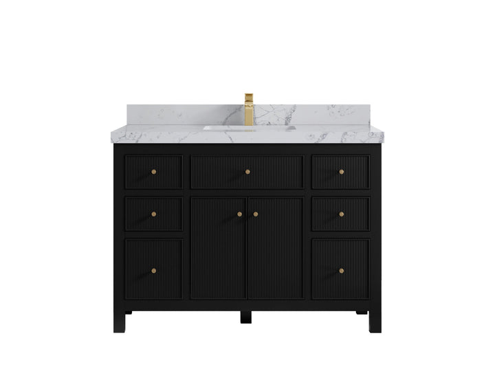 Sonoma 48 in W x 22 in D Free Standing Reeded Single Sink Bathroom Vanity - photo 24