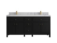 Sonoma 72 in W x 22 in D Free Standing Reeded Double Sink Bathroom Vanity - photo 24