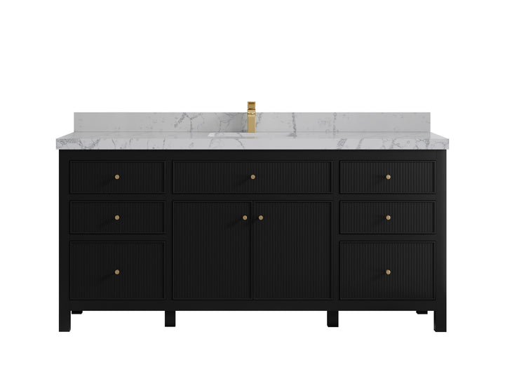 Sonoma 72 in W x 22 in D Free Standing Reeded Single Sink Bathroom Vanity - photo 37