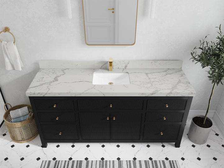 Sonoma 72 in W x 22 in D Free Standing Reeded Single Sink Bathroom Vanity - photo 36
