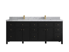 Sonoma 84 in W x 22 in D Free Standing Reeded Double Sink Bathroom Vanity - photo 37