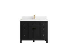 Sonoma 42 in W x 22 in D Free Standing Reeded Single Sink Bathroom Vanity - photo 25