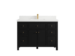 Sonoma 48 in W x 22 in D Free Standing Reeded Single Sink Bathroom Vanity - photo 25