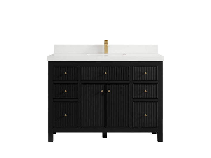 Sonoma 48 in W x 22 in D Free Standing Reeded Single Sink Bathroom Vanity - photo 25