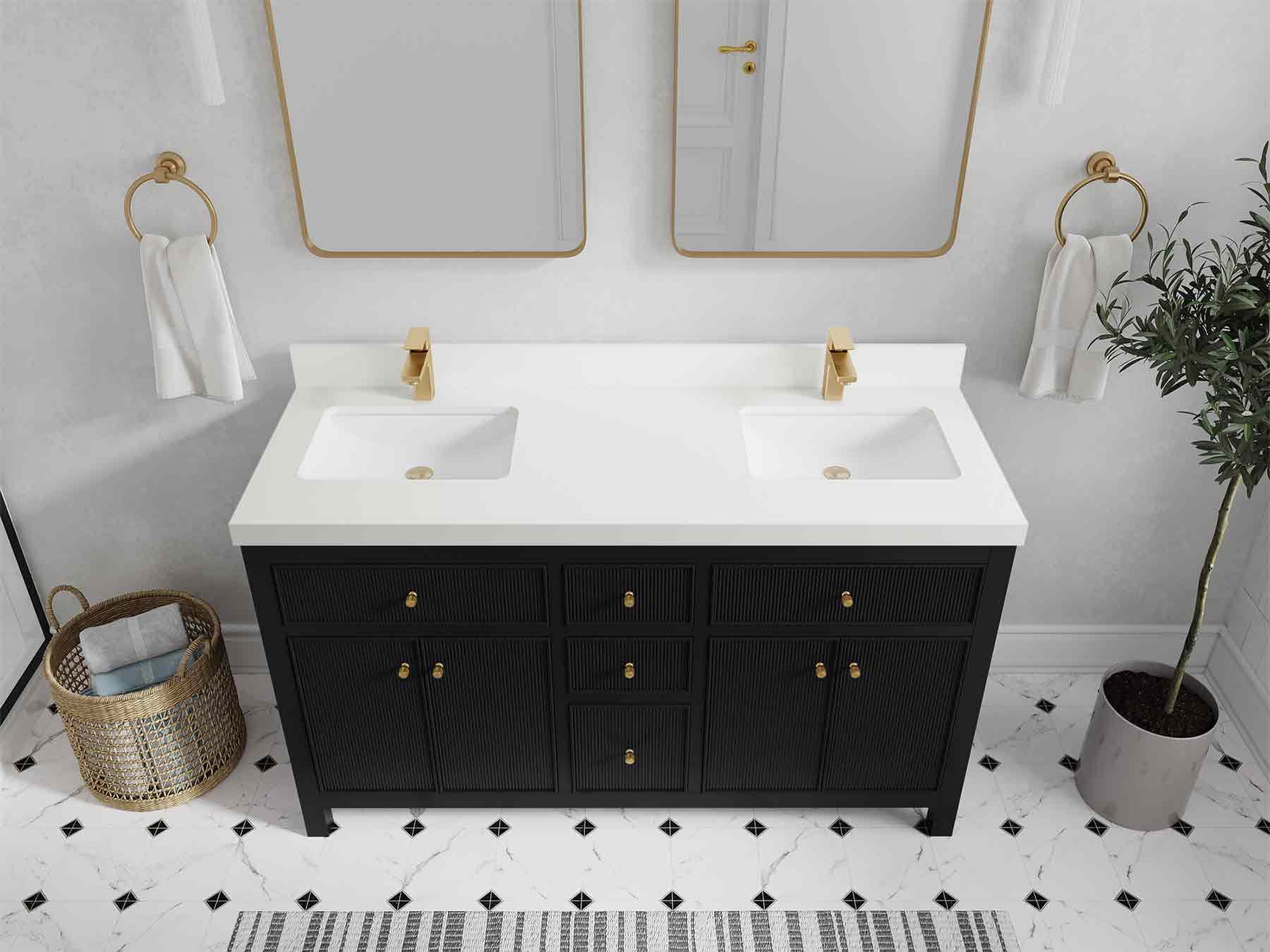 Sonoma 60 in. W x 22 in. D Double Sink Bathroom Vanity