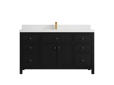Sonoma 60 in W x 22 in D Free Standing Reeded Single Sink Bathroom Vanity