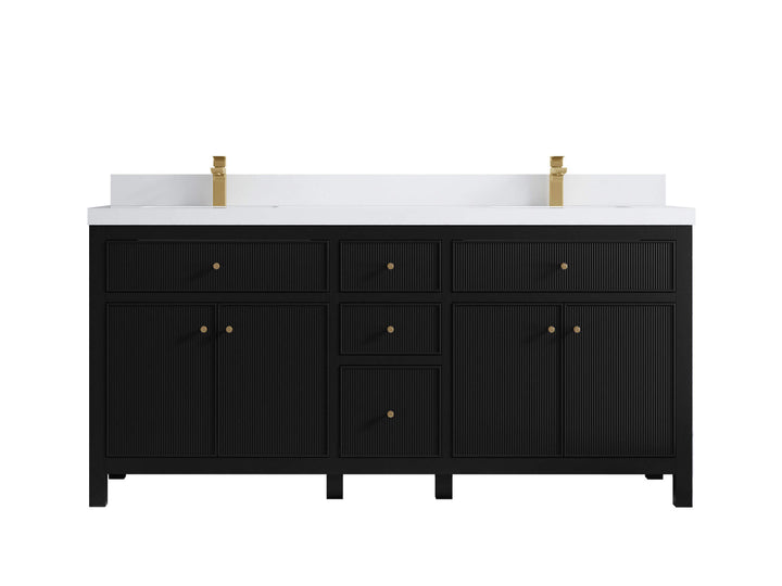 Sonoma 72 in W x 22 in D Free Standing Reeded Double Sink Bathroom Vanity - photo 25