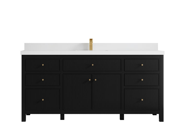 Sonoma 72 in W x 22 in D Free Standing Reeded Single Sink Bathroom Vanity - photo 39