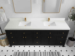 Sonoma 84 in W x 22 in D Free Standing Reeded Double Sink Bathroom Vanity - photo 8