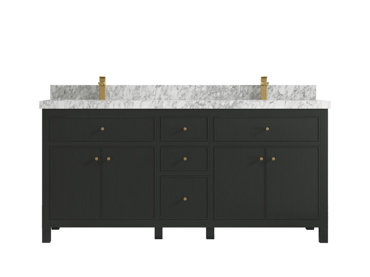 Sonoma 72 in W x 22 in D Free Standing Reeded Double Sink Bathroom Vanity - photo 13