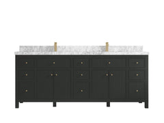 Sonoma 84 in W x 22 in D Free Standing Reeded Double Sink Bathroom Vanity - photo 21