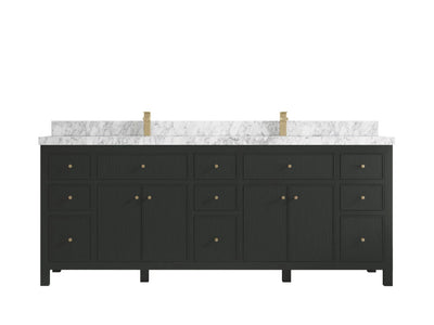 Sonoma 84 in W x 22 in D Free Standing Reeded Double Sink Bathroom Vanity