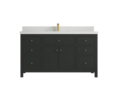 Sonoma 60 in W x 22 in D Free Standing Reeded Single Sink Bathroom Vanity