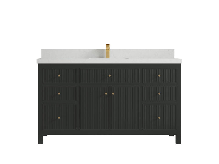 Sonoma 60 in W x 22 in D Free Standing Reeded Single Sink Bathroom Vanity - photo 20