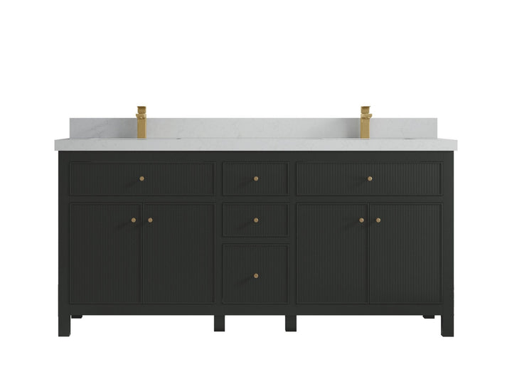 Sonoma 72 in W x 22 in D Free Standing Reeded Double Sink Bathroom Vanity - photo 14