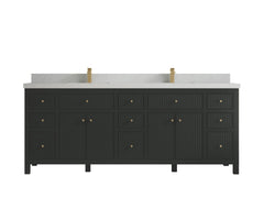 Sonoma 84 in W x 22 in D Free Standing Reeded Double Sink Bathroom Vanity - photo 23