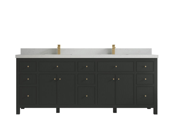 Sonoma 84 in W x 22 in D Free Standing Reeded Double Sink Bathroom Vanity - photo 14