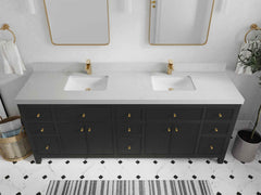 Sonoma 84 in W x 22 in D Free Standing Reeded Double Sink Bathroom Vanity - photo 22