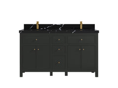 Sonoma 60 in W x 22 in D Free Standing Reeded Double Sink Bathroom Vanity - photo 8