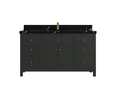 Sonoma 60 in W x 22 in D Free Standing Reeded Single Sink Bathroom Vanity