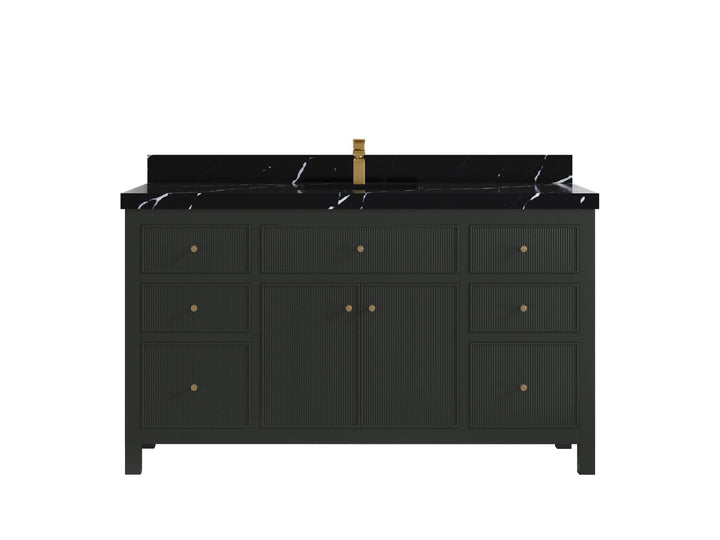 Sonoma 60 in W x 22 in D Free Standing Reeded Single Sink Bathroom Vanity - photo 14