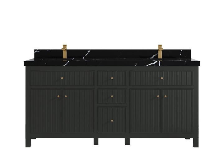 Sonoma 72 in W x 22 in D Free Standing Reeded Double Sink Bathroom Vanity - photo 8