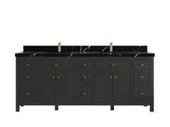 Sonoma 84 in W x 22 in D Free Standing Reeded Double Sink Bathroom Vanity - photo 11