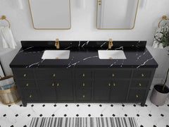 Sonoma 84 in W x 22 in D Free Standing Reeded Double Sink Bathroom Vanity - photo 10