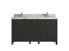 Sonoma 60 in W x 22 in D Free Standing Reeded Double Sink Bathroom Vanity - photo 16