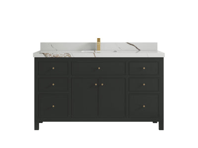 Sonoma 60 in W x 22 in D Free Standing Reeded Single Sink Bathroom Vanity