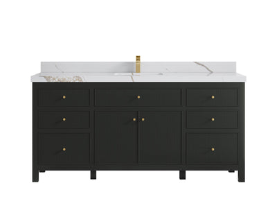 Sonoma 72 in W x 22 in D Free Standing Reeded Single Sink Bathroom Vanity