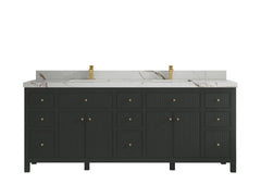 Sonoma 84 in W x 22 in D Free Standing Reeded Double Sink Bathroom Vanity - photo 13