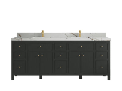 Sonoma 84 in W x 22 in D Free Standing Reeded Double Sink Bathroom Vanity
