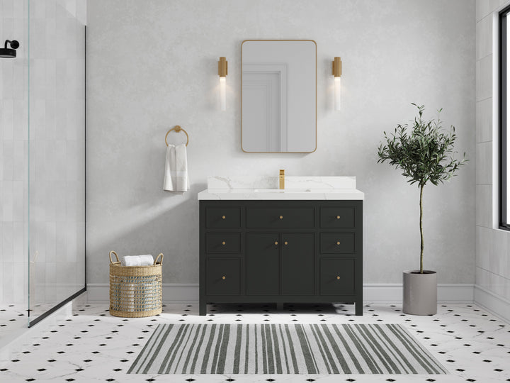 Sonoma 42 in W x 22 in D Free Standing Reeded Single Sink Bathroom Vanity - photo 4