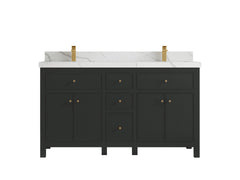 Sonoma 60 in W x 22 in D Free Standing Reeded Double Sink Bathroom Vanity - photo 18