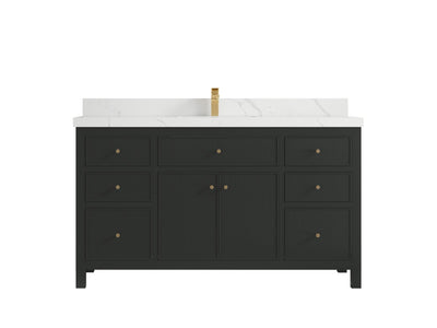 Sonoma 60 in W x 22 in D Free Standing Reeded Single Sink Bathroom Vanity
