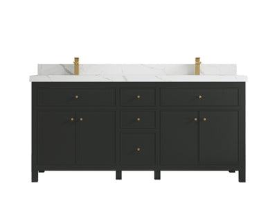 Sonoma 72 in W x 22 in D Free Standing Reeded Double Sink Bathroom Vanity