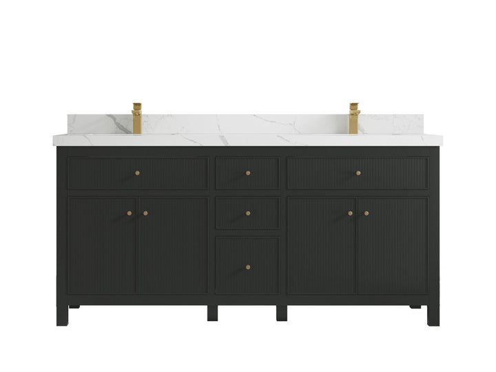 Sonoma 72 in W x 22 in D Free Standing Reeded Double Sink Bathroom Vanity - photo 10