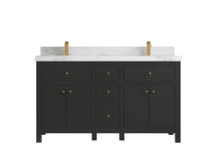 Sonoma 60 in W x 22 in D Free Standing Reeded Double Sink Bathroom Vanity - photo 20