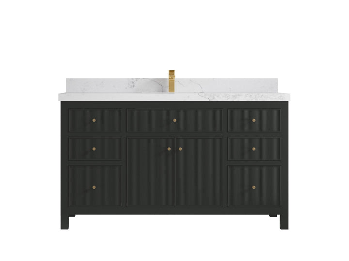 Sonoma 60 in W x 22 in D Free Standing Reeded Single Sink Bathroom Vanity - photo 17