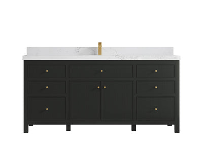 Sonoma 72 in W x 22 in D Free Standing Reeded Single Sink Bathroom Vanity