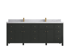 Sonoma 84 in W x 22 in D Free Standing Reeded Double Sink Bathroom Vanity - photo 17