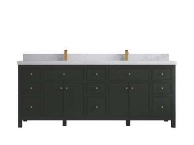 Sonoma 84 in W x 22 in D Free Standing Reeded Double Sink Bathroom Vanity