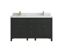 Sonoma 60 in W x 22 in D Free Standing Reeded Double Sink Bathroom Vanity - photo 22