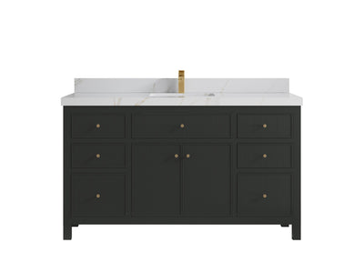 Sonoma 60 in W x 22 in D Free Standing Reeded Single Sink Bathroom Vanity