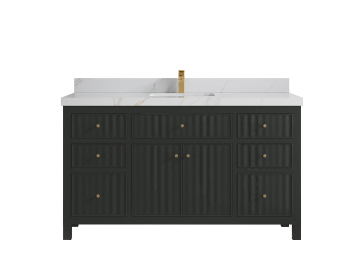 Sonoma 60 in W x 22 in D Free Standing Reeded Single Sink Bathroom Vanity - photo 18