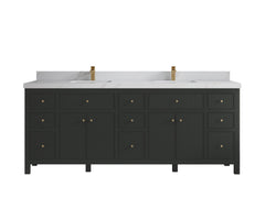 Sonoma 84 in W x 22 in D Free Standing Reeded Double Sink Bathroom Vanity - photo 19