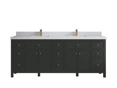 Sonoma 84 in W x 22 in D Free Standing Reeded Double Sink Bathroom Vanity