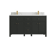 Sonoma 60 in W x 22 in D Free Standing Reeded Double Sink Bathroom Vanity - photo 24